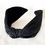 Black And Gold Speckle Knotted Headband, thumbnail 3 of 4