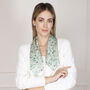 Branches Silk Neck Bow Scarf, thumbnail 2 of 7