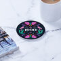 Personalised Floral Special Year Ceramic Coaster, thumbnail 1 of 4