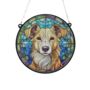 Lurcher Stained Glass Effect Suncatcher, thumbnail 2 of 5