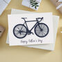 Personalised Papercut Bicycle Fathers Day Card, thumbnail 1 of 5