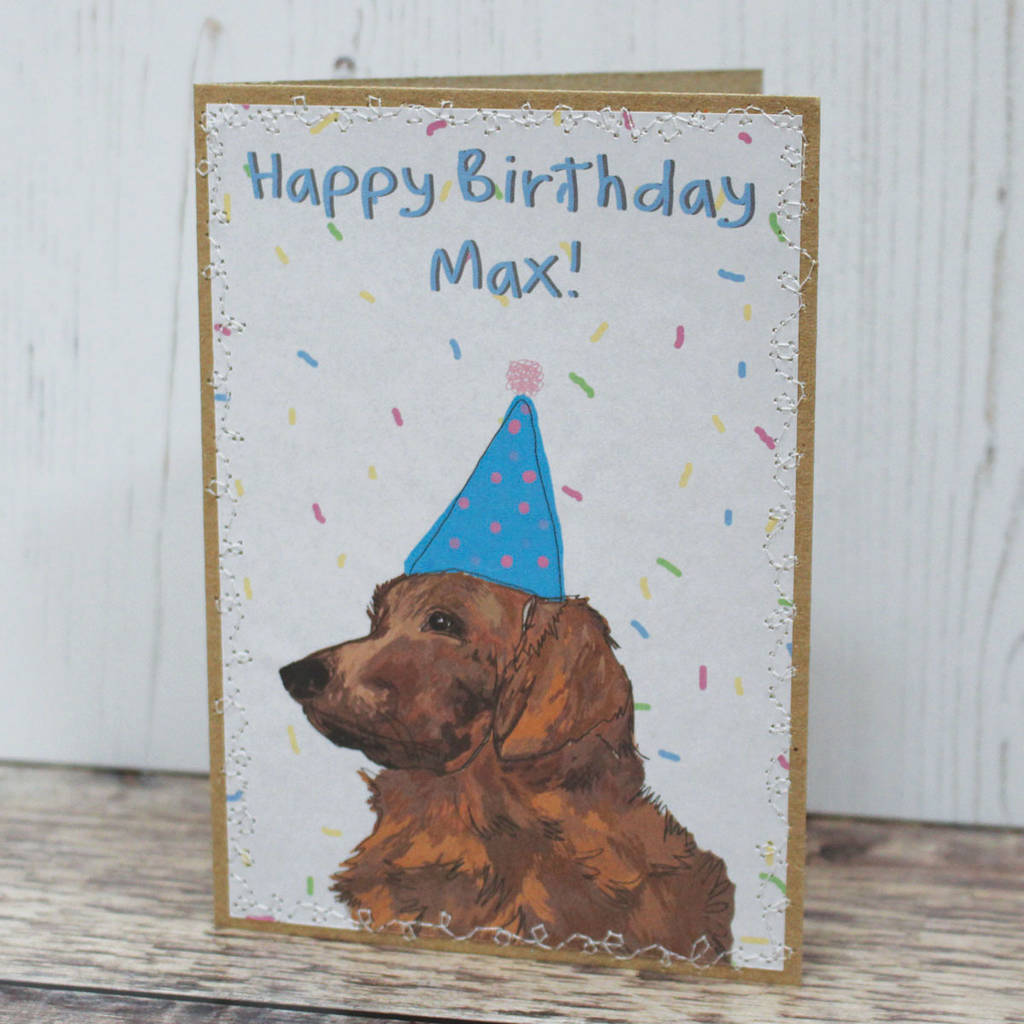 Personalised Dog Birthday Card By Kate Dorothy