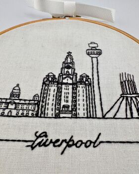 Liverpool Skyline Beginners Embroidery Kit, 4 of 12