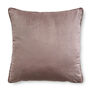 Super Soft Velvet Piped Cushion Pillow 43cm 17' Pink, thumbnail 1 of 3