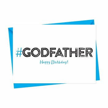Hashtag Godfather Birthday Card, 3 of 3