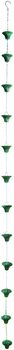 Green Verdigris Iron Rain Chain 259cm Water Feature, 2 of 4