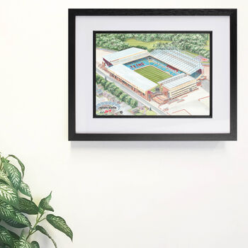 Aston Villa Fc 'Aerial View' Two Stadium Art Print, 2 of 3