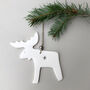 Reindeer Handmade Christmas Tree Decoration, thumbnail 1 of 4