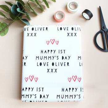 Personalised First 'Mummy's Day' Wrapping Paper, 3 of 3