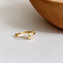 Moonstone Star Adjustable 18k Gold Plated Vermeil Ring, thumbnail 2 of 6