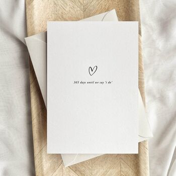 Personalised Day's Until We Say I Do Heart Card, 3 of 4