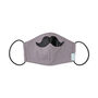 Grey Mustache Adult Face Mask, thumbnail 3 of 4