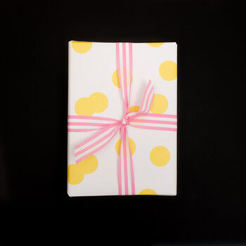 Luxury Polka Dot Wrapping Paper, Yellow, 6 of 7