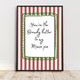 A4 Romantic, Christmas Art Print, You're The Brandy Butter To My Mince Pie, thumbnail 1 of 5