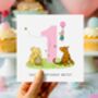 Personalised Winnie The Pooh 1st Birthday Card *Age + Colour Options, thumbnail 4 of 6