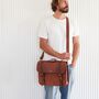 Personalised Leather Laptop Bag With Lifetime Guarantee, thumbnail 1 of 9