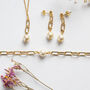 Chunky Chain Pearl Jewellery Set, thumbnail 1 of 9