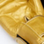 Personalised Full Leather Boxing Gloves Gold, thumbnail 4 of 10