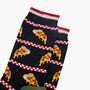 Pizza Slice Bamboo Socks In Black, thumbnail 2 of 4