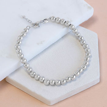 Sterling Silver Round Beads Bracelet, 2 of 6