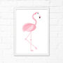 Mid Century Flamingo Art Print Children's, thumbnail 1 of 2