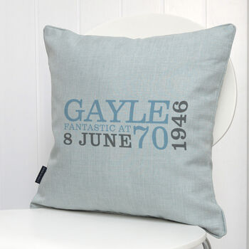 Personalised 70th Birthday Cushion, 3 of 5