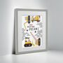 Personalised Construction Children's Nursery Framed Print, thumbnail 5 of 10