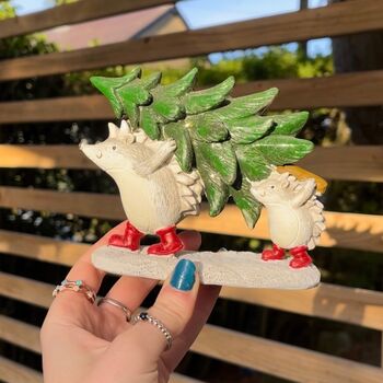 Christmas Decoration With Hedgehogs, 2 of 2