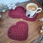 Heart Drink Macrame Coaster Set, thumbnail 3 of 7