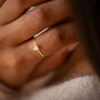 Sterling Silver Heart Gemstone Stacking Ring, thumbnail 1 of 9