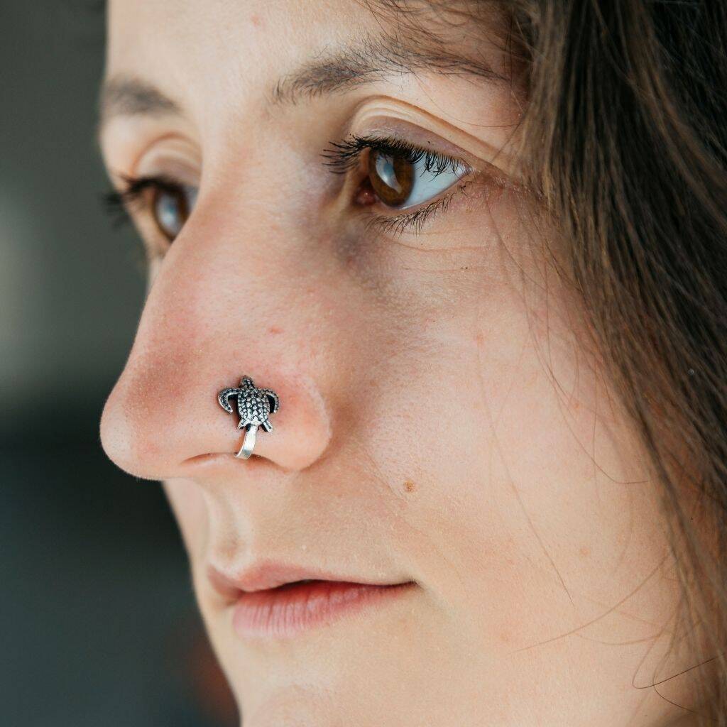 Oxidized nose studs on sale