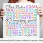 Personalised 70th Birthday Square Word Art, thumbnail 10 of 11