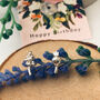 Mini Lavender And Poppy Seed Head Earrings, thumbnail 3 of 12
