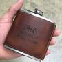 'Daddy Your The Best ' Leather Hip Flask, thumbnail 3 of 7