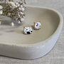 Black And White Clay Ceramic Cat Studs, thumbnail 7 of 8