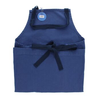 Indigo Blue Two Tone Utility Apron, 3 of 4