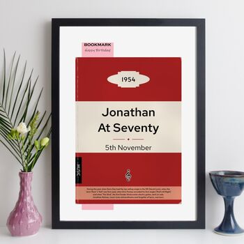 Personalised 70th Birthday Print 1954 Book Cover Gift, 5 of 12