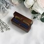 Personalised Dark Wood Ring Box For Weddings, thumbnail 3 of 8