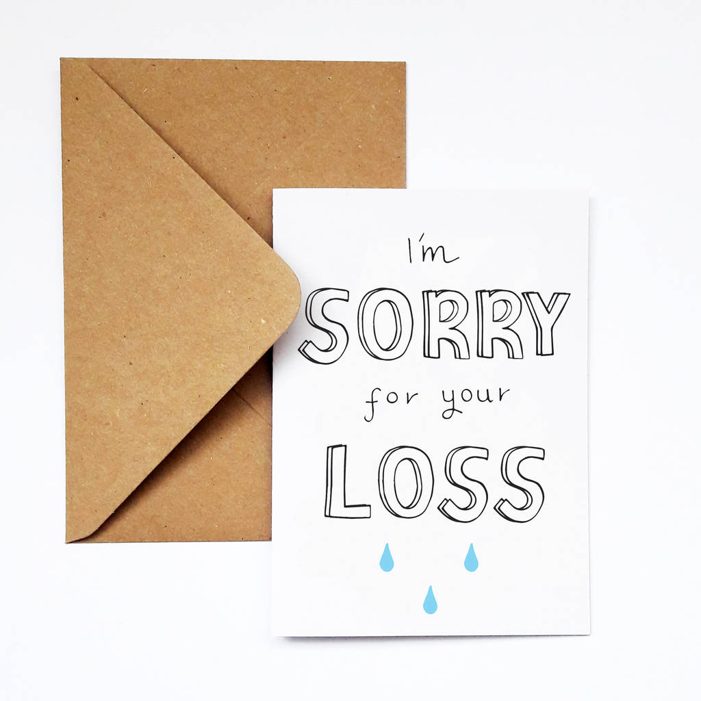 i'm sorry for your loss sympathy card by yellow lemming ...