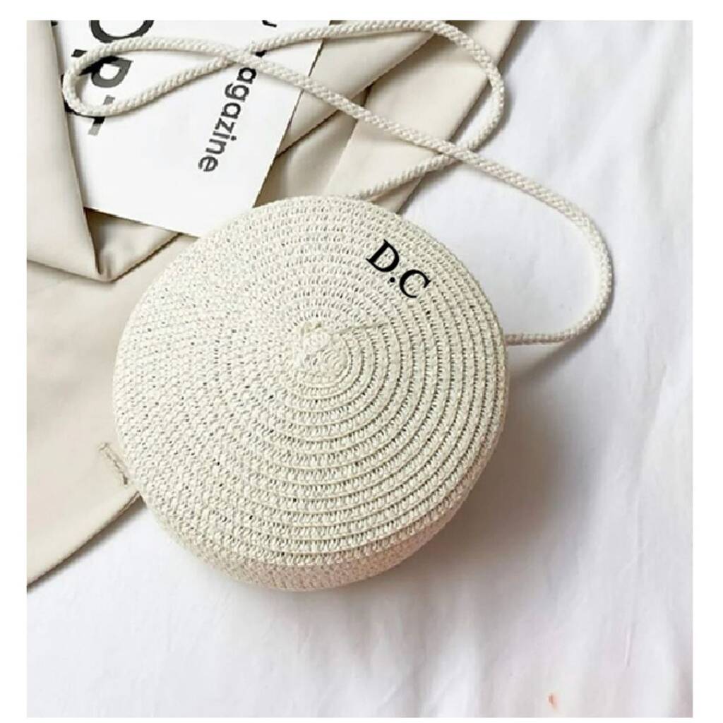 Personalised Straw Cross Body Bag By Perfect Parcels