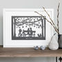 Personalised 'Lovers' Papercut Or Print In Mount, thumbnail 1 of 7