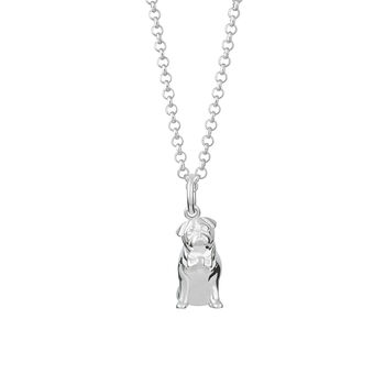 Personalised Sterling Silver Pug Necklace, 9 of 12