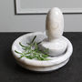 Marble Flat Pestle And Mortar. Two Sizes Available, thumbnail 2 of 4