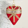 G Decor Glass Red Heartfelt Locket With Gold Details, thumbnail 1 of 4