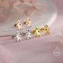 Sterling Silver Tiny Voodoo Doll Stud Earrings, thumbnail 5 of 11