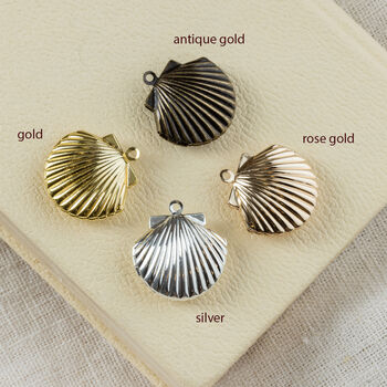 Personalised Sea Shell Wedding Bouquet Photo Locket, 5 of 5