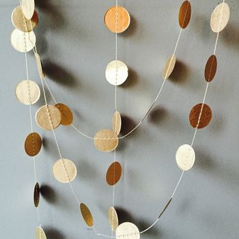 Dots Paper Garland In Gold, Five Meters, 2 of 6