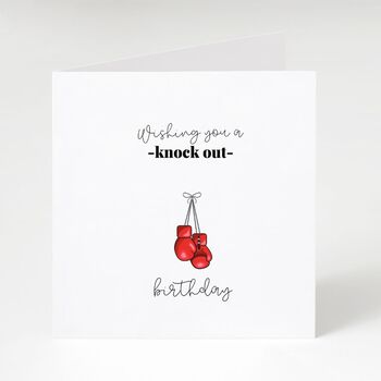 Boxing Birthday Card Knockout Birthday, 2 of 3