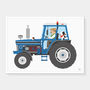 Blue Tractor Print, thumbnail 3 of 4