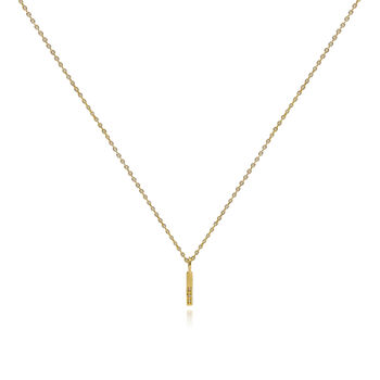 Gold Vermeil Linea Diamond Set Necklace, 3 of 4